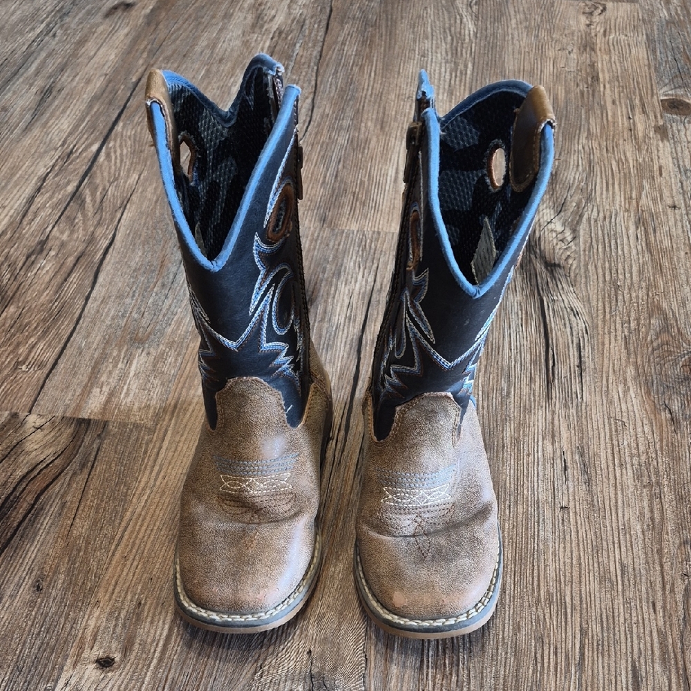 Twisted X Kids Boots in Brown and Blue